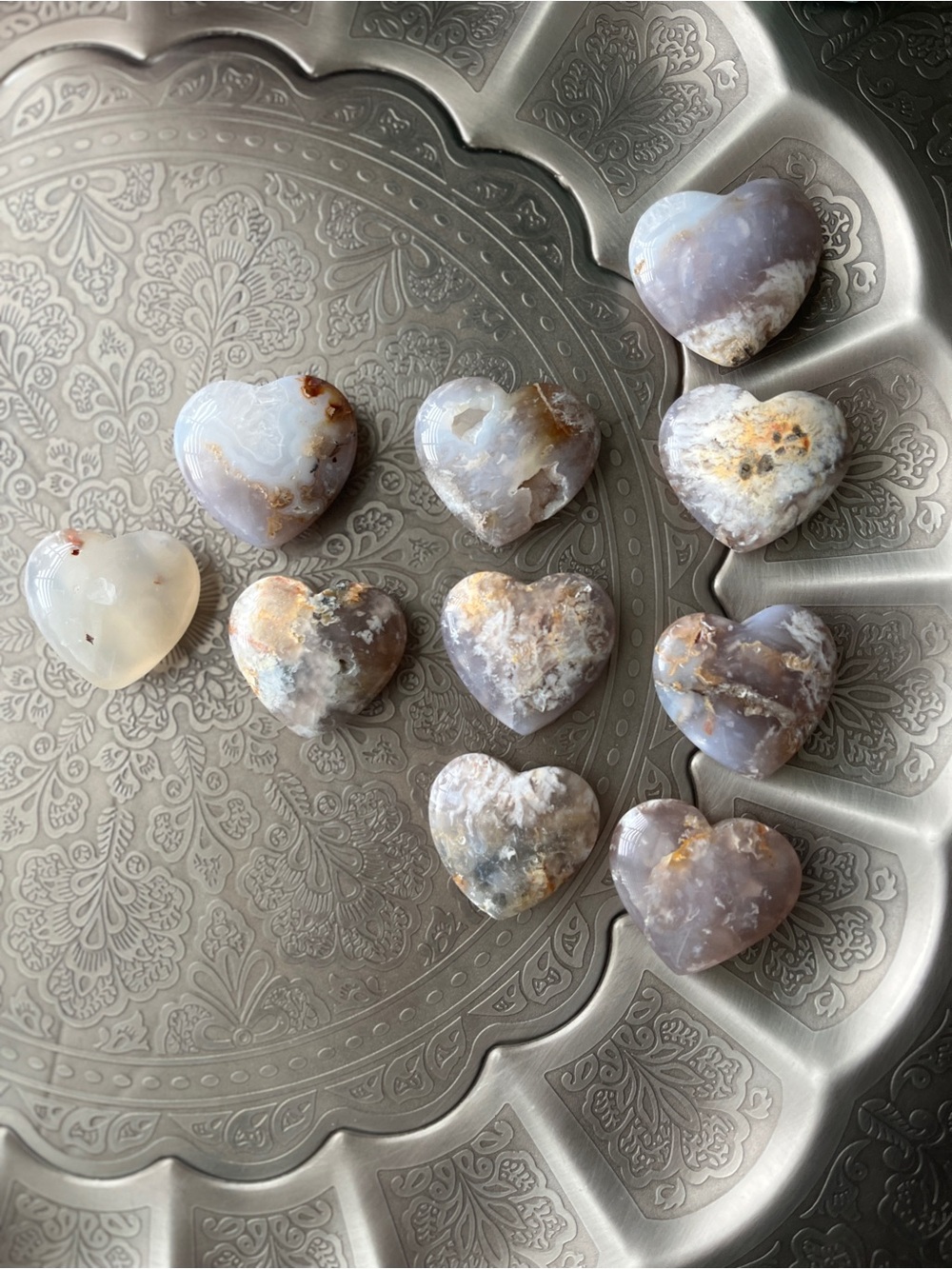 Opalized Petrified Wood Heart